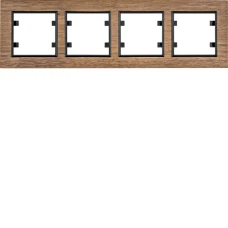 Hager Рамка 4Х горизонтальна, Lumina-Passion, дерево дуб WL9246