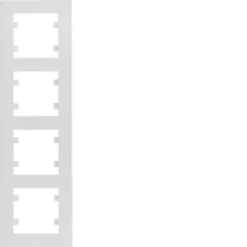 Hager Рамка 4X вертикальна, Lumina-Intens, біла WL5640