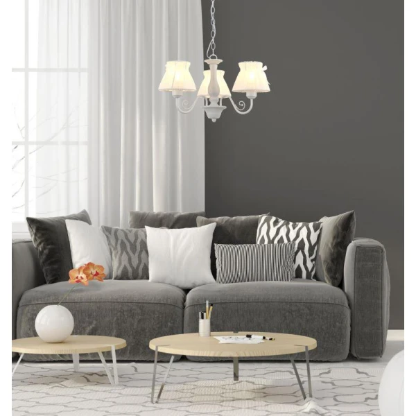 Люстра класична Candellux ZEFIR E14 білий 33-73792 - Фото 2
