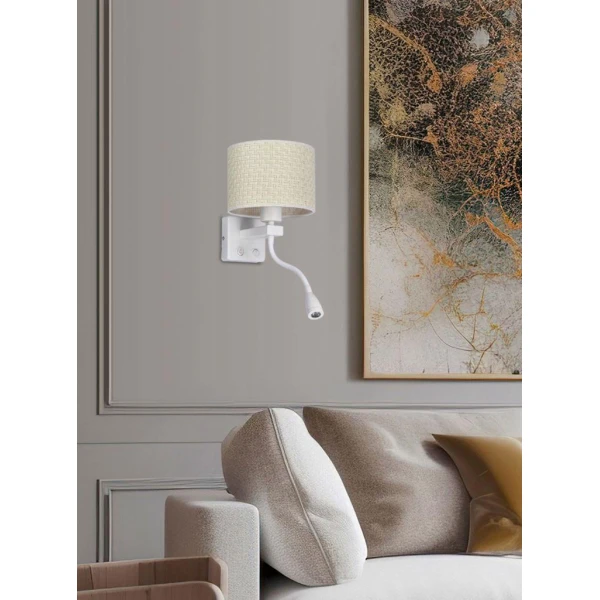 Бра Candellux POLO E27 3000К білий 21-27665 - Фото 2