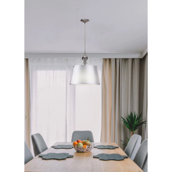 Підвісний світильник Candellux PRIMA E27 срібний 31-03690 - Фото 2