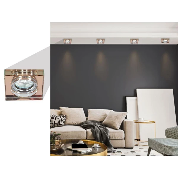 Точковий світильник врізний Candellux SS-16 MR16 коричневий 2244375 - Фото 2