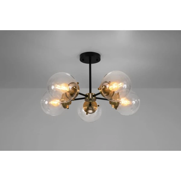 Люстра пристельова Candellux LENS E14 латунний, чорний 35-01306 - Фото 4