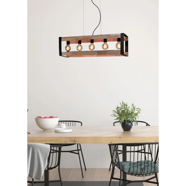 Люстра підвісна Candellux VARNA E27 чорний 35-79282 - Фото 7