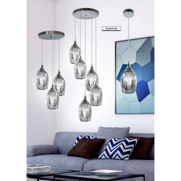 Підвісний світильник Candellux MARINA E27 хром 31-60174 - Фото 4