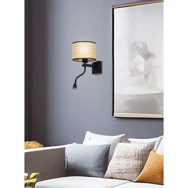 Бра Candellux POLO E27 3000К чорний 21-27641 - Фото 2