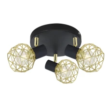 Candellux ACROBAT E14 золотий, чорний 98-66466. Пристельова люстра