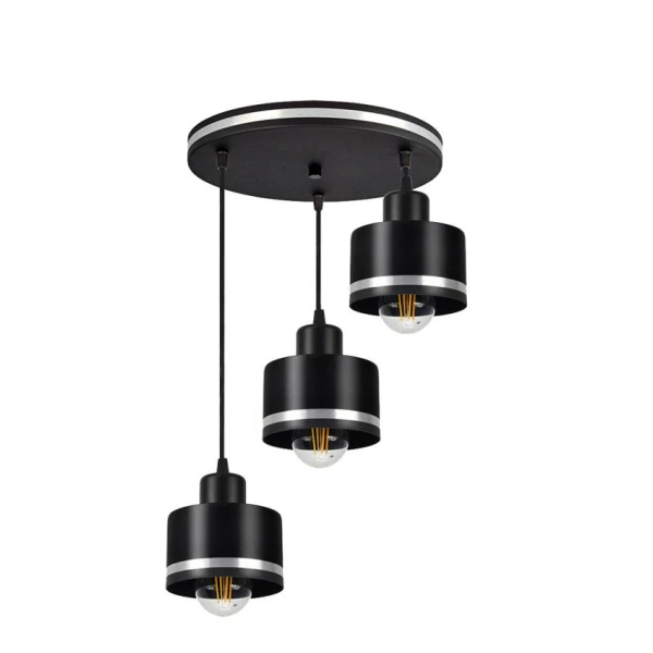 Підвісний світильник Candellux WAMA E27 хром, чорний 33-00484 - Фото 2