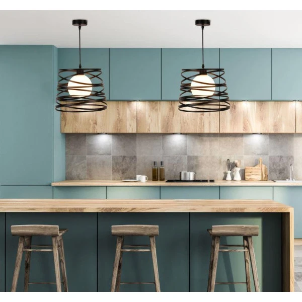 Люстра підвісна Candellux AKITA E27 чорний 50101041 - Фото 2