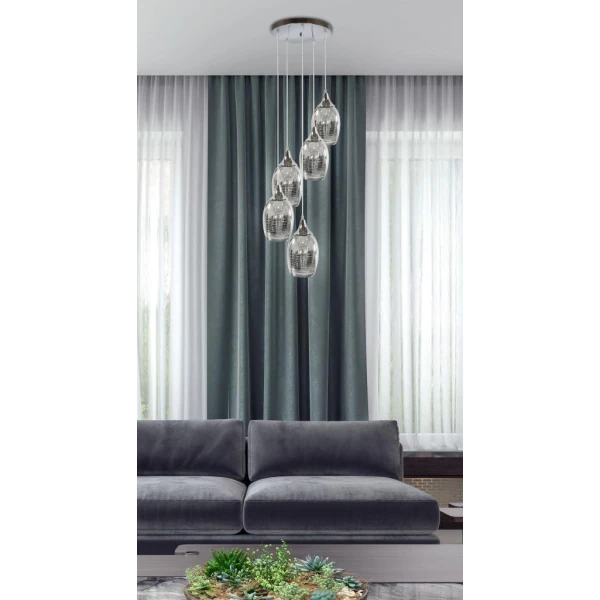 Підвісний світильник Candellux MARINA E27 хром 35-60198 - Фото 4