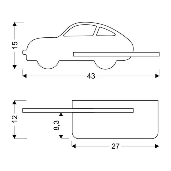 Бра Candellux CAR 4000К бежевий 21-84798 - Фото 3