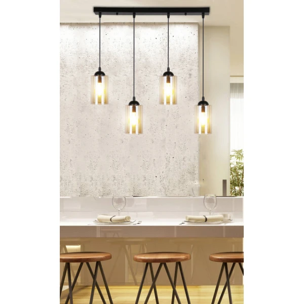 Підвісний світильник Candellux BISTRO E27 чорний 34-00552 - Фото 6