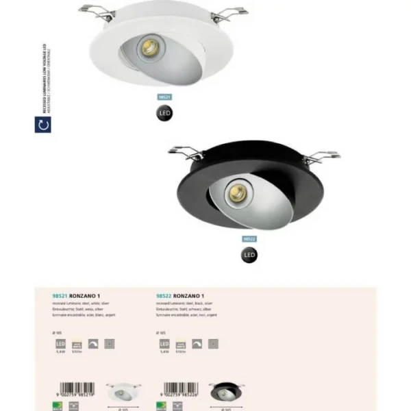 Точковий світильник Eglo RONZANO 5Вт 3000К білий 98521 - Фото 2