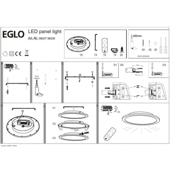 Стельовий світильник Eglo SARSINA 20Вт 2700-6500К білий 98208 - Фото 3