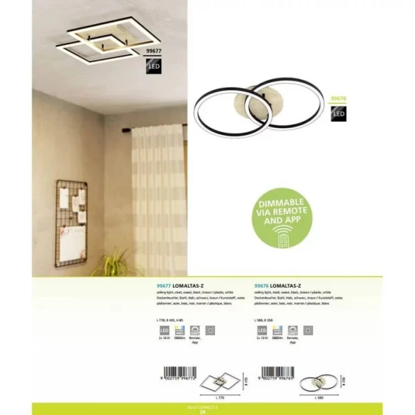 Люстра Eglo LOMALTAS 32Вт 2700-6500К білий 99677 - Фото 3