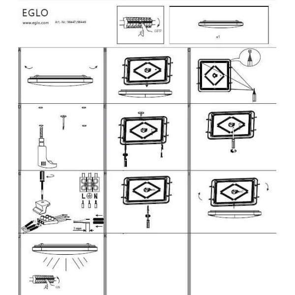 Стельовий світильник Eglo FRANIA 50Вт 3000К білий 98447 - Фото 2