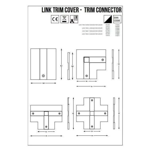 L-конектор Ideal Lux LINK TRIM чорний 188102 - Фото 2