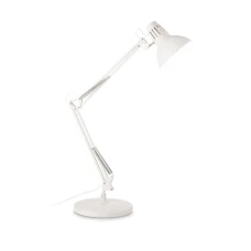 Ideal Lux WALLY E27 білий 193991. Офісна настільна лампа