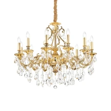 Ideal Lux GIOCONDA E14 золотий 164960. Люстра-свічка