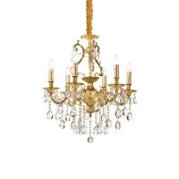 Ideal Lux GIOCONDA E14 золотий 060507. Люстра-свічка