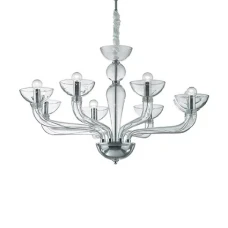 Ideal Lux CASANOVA E14 прозорий 044255. Люстра-свічка
