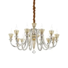 Ideal Lux STRAUSS E14 прозорий 140612. Люстра-свічка