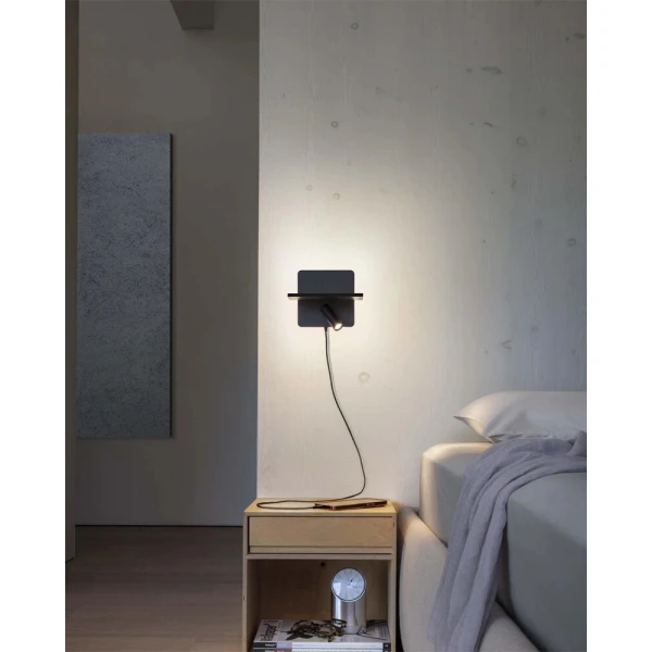 Бра спрямованого світла спрямованого світла Ideal Lux PIANO 10Вт 3000К чорний 287300 - Фото 2