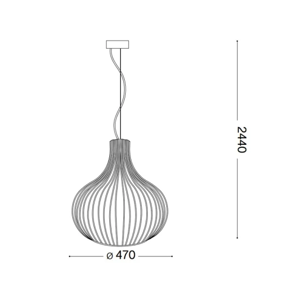 Підвісний світильник IDEAL LUX ONION E27 7Вт коричневий 205304 - Фото 3