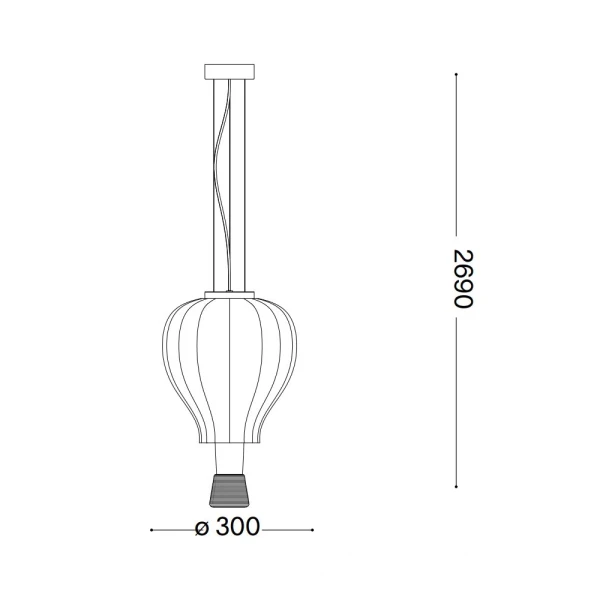 Підвісний світильник Ideal Lux DREAM E27 5Вт білий 179858 - Фото 3