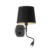 Ideal Lux NORDIK E14 чорний 158242. Декоративне бра