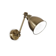 Ideal Lux NEWTON E27 латунь 027876. Бра спрямованого світла