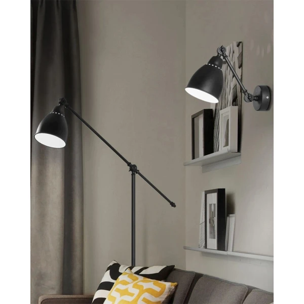 Бра спрямованого світла спрямованого світла IDEAL LUX NEWTON E27 чорний 027852 - Фото 2