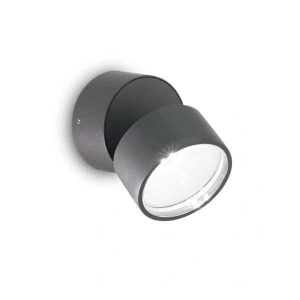 Фасадний світильник Ideal Lux OMEGA 7Вт 4000К сірий 285467 - Фото 1