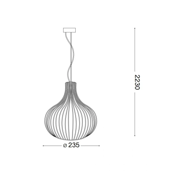 Підвісний світильник IDEAL LUX ONION E27 7Вт коричневий 205281 - Фото 4