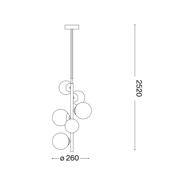 Підвісна люстра Ideal Lux PERLAGE G9 білий 283821 - Фото 2