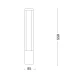 Вуличний стовпчик Ideal Lux TIFONE 9Вт 3000К прозорий 250953