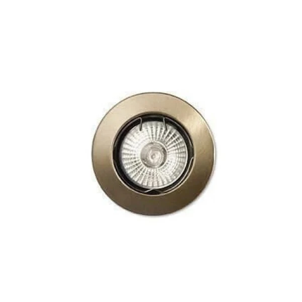 Врізний точковий світильник IDEAL LUX JAZZ GU10 латунний 083124 - Фото 1