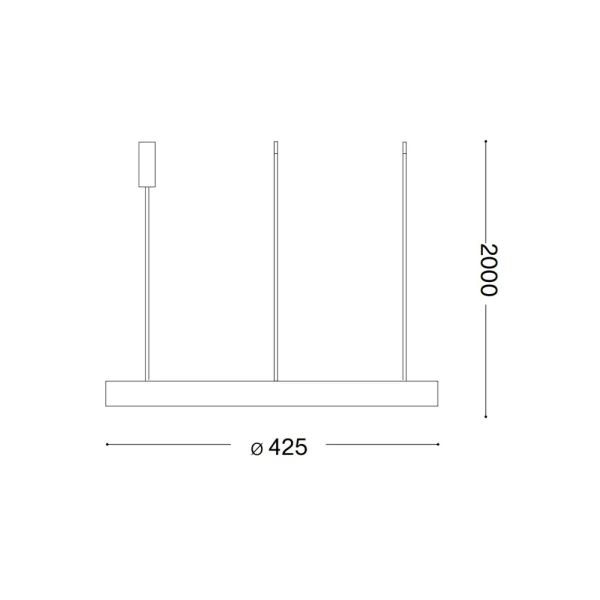 Підвісний світильник IDEAL LUX GEMINI 38Вт 3000К білий 247243 - Фото 3