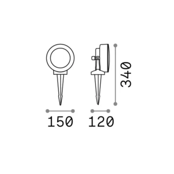 Грунтовий світильник IDEAL LUX TOMMY GX53 чорний 145358 - Фото 3