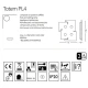 Стельовий світильник IDEAL LUX TOTEM GX53 білий 215778
