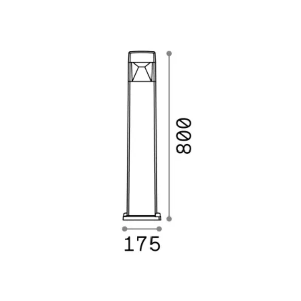 Вуличний стовпчик Ideal Lux ELISA GX53 прозорий 187891 - Фото 3