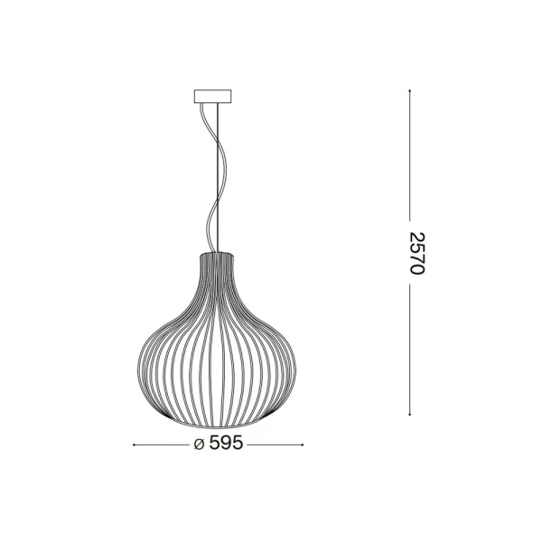 Підвісний світильник Ideal Lux ONION E27 коричневий 205311 - Фото 3