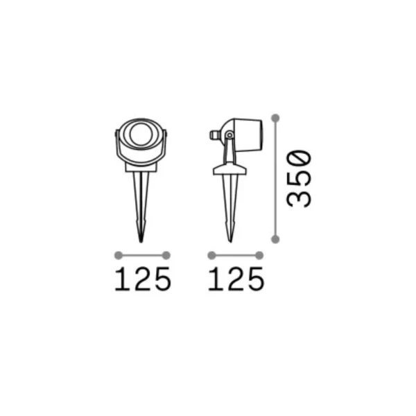 Грунтовий світильник Ideal Lux MINITOMMY GU10 чорний 120201 - Фото 3