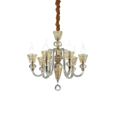 Ideal Lux STRAUSS E14 прозорий 140605. Люстра-свічка