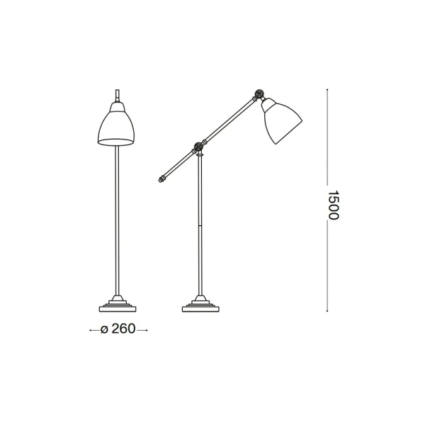 Торшер Ideal Lux NEWTON 7Вт сірий 015286 - Фото 2