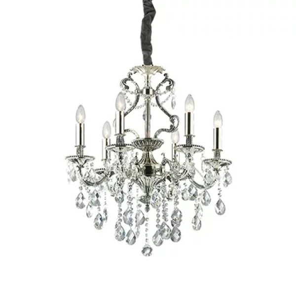 Люстра-свічка Ideal Lux GIOCONDA E14 сірий 044927 - Фото 1