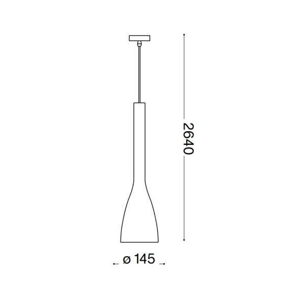 Підвісний світильник IDEAL LUX FLUT E27 чорний 035680 - Фото 2