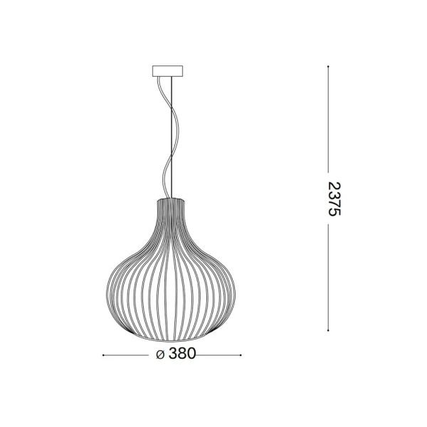 Підвісний світильник IDEAL LUX ONION E27 коричневий 205298 - Фото 3