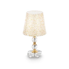 Ideal Lux QUEEN E27 золотий 077734. Декоративна настільна лампа