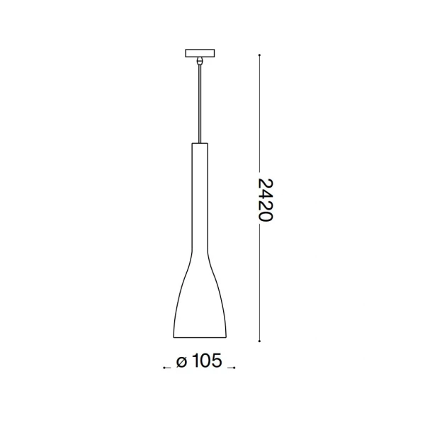 Підвісний світильник IDEAL LUX FLUT E14 білий 035697 - Фото 3
